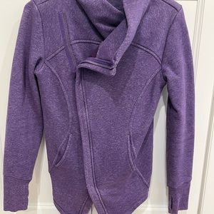 Zelle zipper moto style sweatshirt jacket